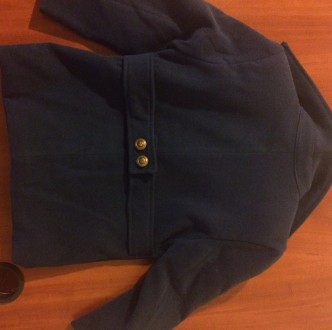 Пальто для мальчика на рост 110-116, цвет синий, рукава три четверти. . фото 2