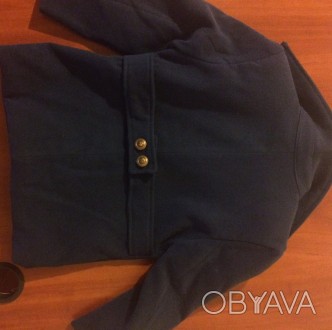 Пальто для мальчика на рост 110-116, цвет синий, рукава три четверти. . фото 1