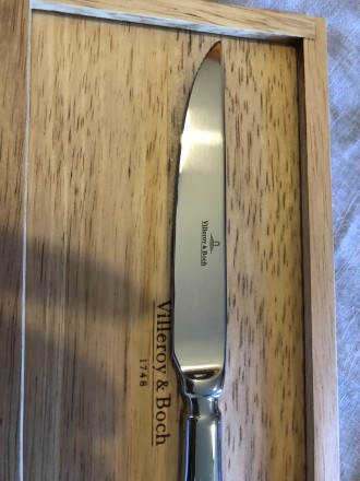 Набор 6 ножей для стейков Oskar Villeroy & Boch в фирменной бамбуковой коробке.. . фото 4