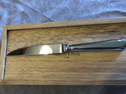 Набор 6 ножей для стейков Oskar Villeroy & Boch в фирменной бамбуковой коробке.. . фото 3