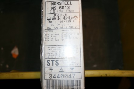 1) Электроды стальные NORSTEEL NS 6013 3.25x350mm.Белые пачки.
Две пачки по 5 к. . фото 2