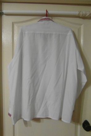 Рубашка-вышиванка с длинным рукавом белого цвета, б/у, в хорошем состоянии, одев. . фото 6
