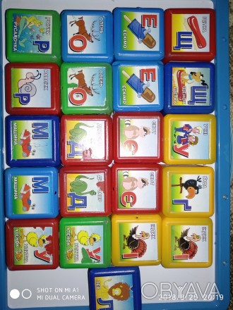 Продам кубики для изучения ребёнком букв, животных и предметов. Благодаря картин. . фото 1