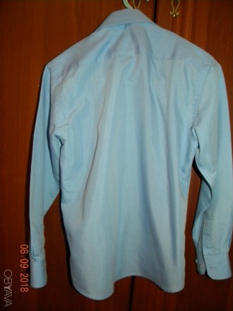 рубашка школьная голубого цвета.
состав хлопок
длина по спине( от горловины вн. . фото 4