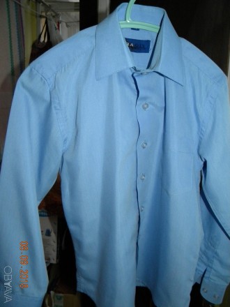 рубашка школьная голубого цвета.
состав хлопок
длина по спине( от горловины вн. . фото 2
