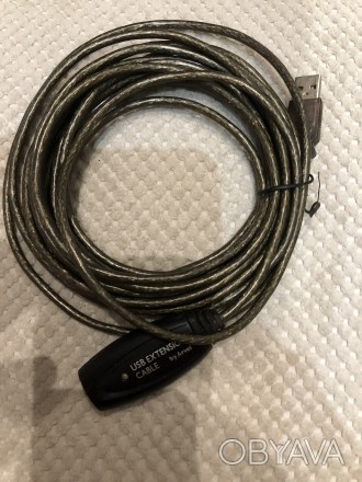 Продам usb кабель с усилителем питания, 5 мтр. . фото 1