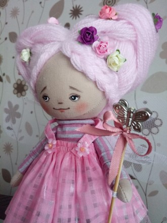 текстильная кукла под заказ. срок изготовления 7 дней. пошита из трикотажа.лицо . . фото 2