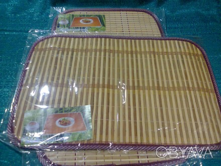 Бамбуковые салфетки для сервировки и др. , размером - 30х45 см. . фото 1