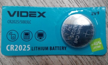 Батарейки Videx CR 2032,CR 2025, CR 2016 Таблетки Лот 1 пластина 5 шт

Батарей. . фото 5