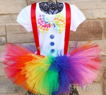 Карнавальный костюм "Клоунесса" для девочки идеально подойдет для фотосессии или. . фото 1