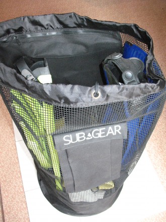 Сумка-рюкзак сетка для бассейна, пляжа, дейли-дайвинга, подводного снаряжения - . . фото 8