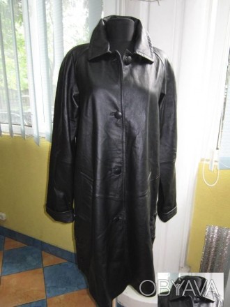 Большая женская кожаная куртка - плащ Collection. Лот 525
