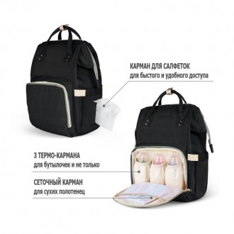 Сумка-рюкзак  Mummy Bag 2.0 органайзер для мамы с USB выходом для подзарядки тел. . фото 4