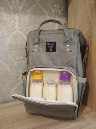Сумка-рюкзак  Mummy Bag 2.0 органайзер для мамы с USB выходом для подзарядки тел. . фото 12