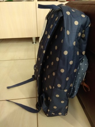 Рюкзак сумка синя в білу крапочку Рюкзак сумка синяя в белые кружельца. . фото 5