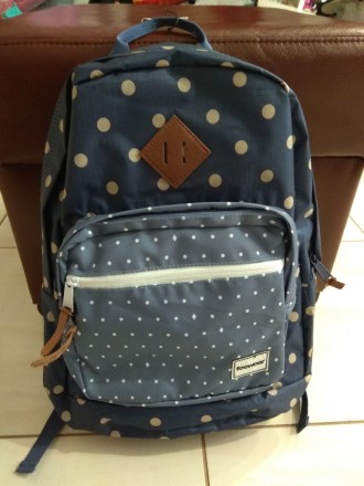 Рюкзак сумка синя в білу крапочку Рюкзак сумка синяя в белые кружельца. . фото 2