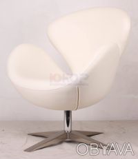 Кресло Swan Ecoskin (Лебедь, Св Экокожа) поворотное, материал кожзам, основание . . фото 5