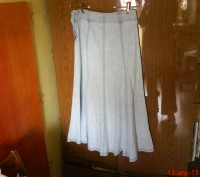 1.Юбка джинсовая, голубая, европейский размер 40, мягкая ткань, годе; 2.юбка джи. . фото 2
