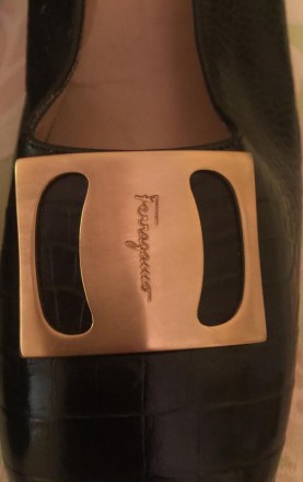 Шикарные классические туфельки от Salvatore Ferragamo, оригинал, натуральная кож. . фото 2