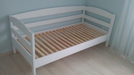 деревянная кровать из ольхи окрашена акриловой белой краской!. . фото 2