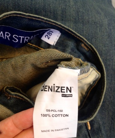Продаю мужские джинсы Denizen Levi's. W32 L32. Куплены в Пакистане в магазине "D. . фото 3