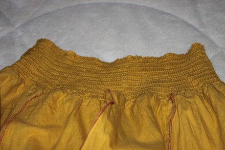 Очень-очень необычная юбка - 8 клиньев оригинального кроя и 8 воланов. Цвет - зо. . фото 6