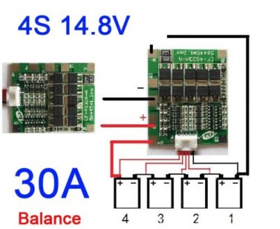 Контролер заряда разряда 4S Li-ioN для переделки шуруповерта 14.8V 70А
BMS 4S 3. . фото 5