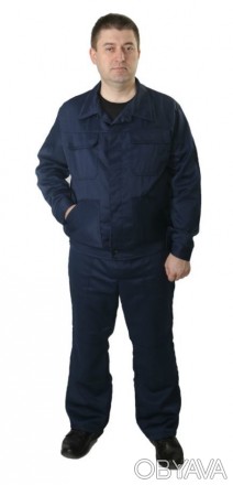 Костюм состоит из куртки и брюк. Куртка на поясе, с потайной застёжкой на пугови. . фото 1